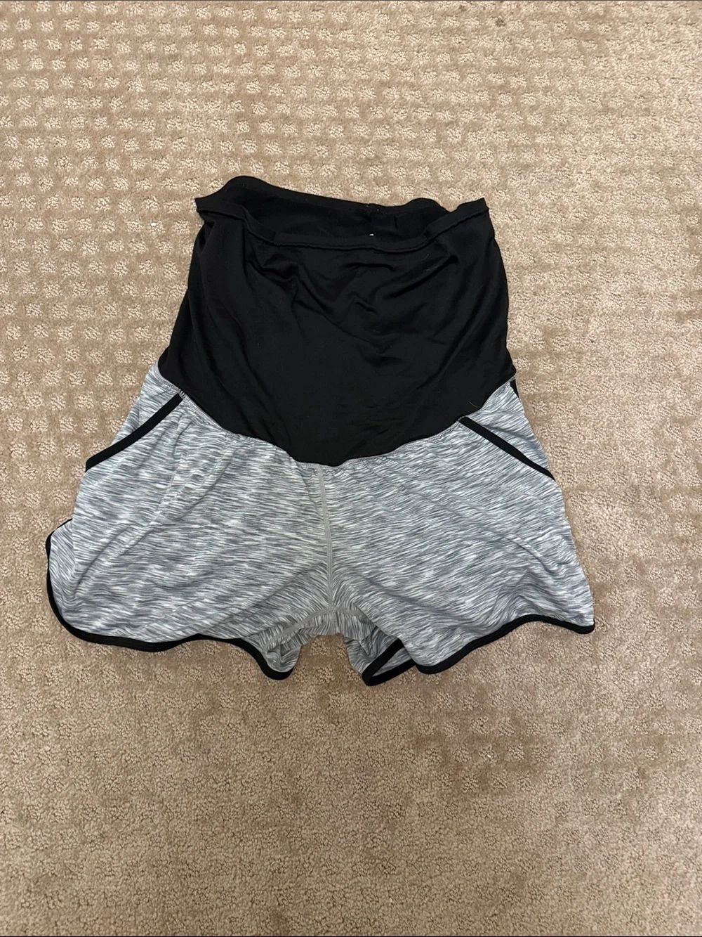 Maternity Women’s Black and Gray Athletic Shorts